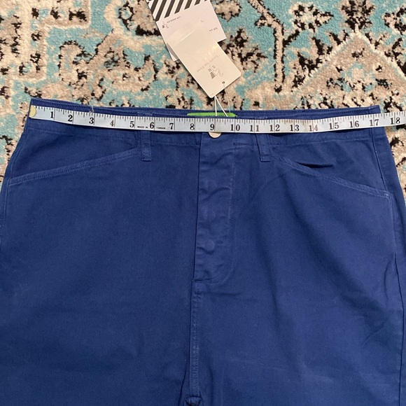 NWT Free People Women’s SR. vs. Sandrine Rose "The Virgin Label" Blue Pants - Picture 8 of 11